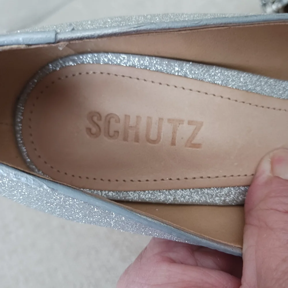 Schutz Elegant Silver Women's Heels